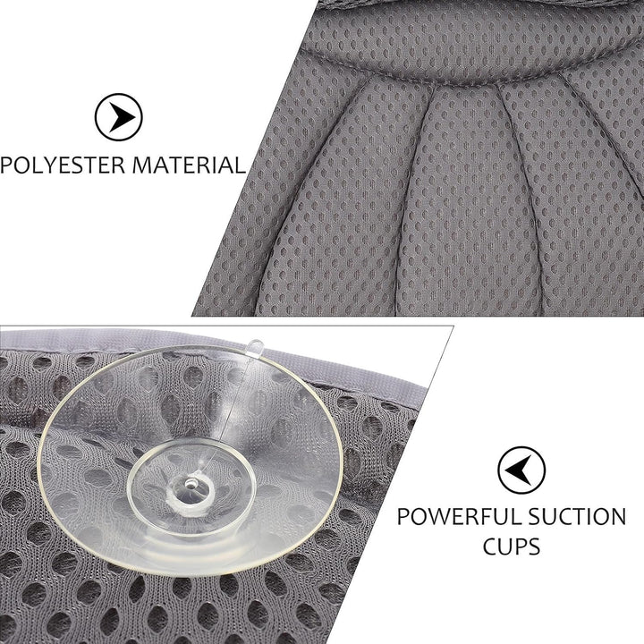 Badewannenkissen mit 6 Saugnäpfen, 4d Netzstoff, Polyester
