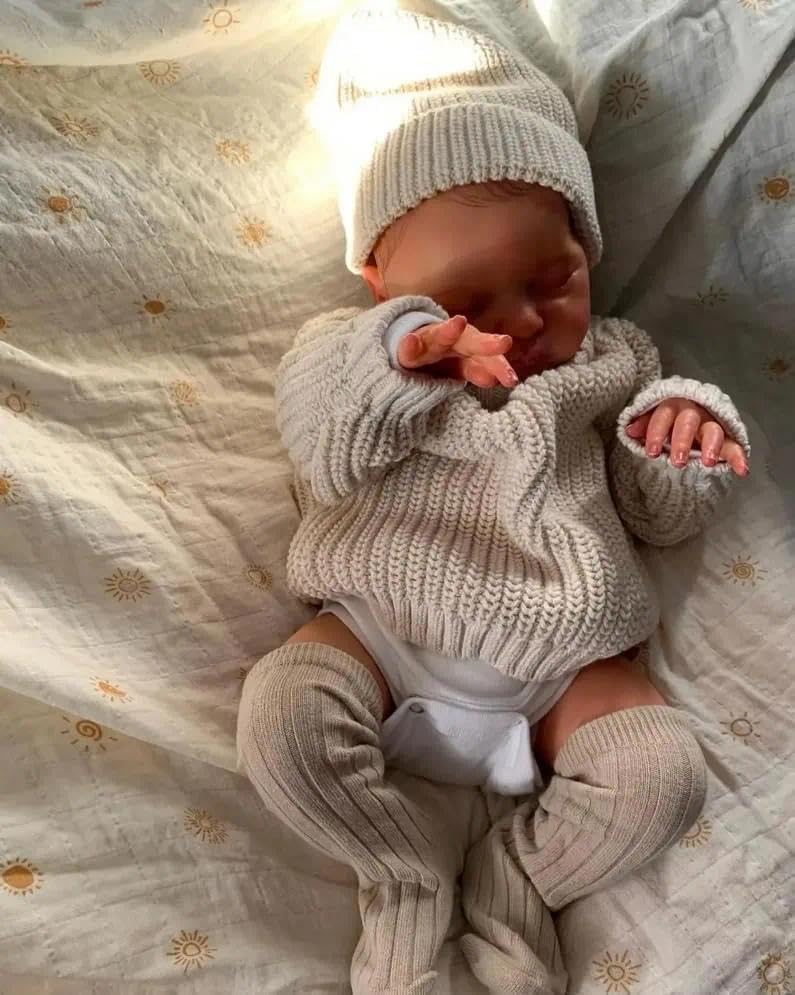 Zero pam Reborn Puppe Lebensecht 50CM, Silikon Baby Puppen Wie Echt Realistisch Newborn Babys Puppe