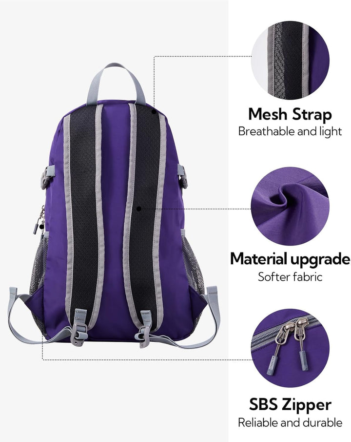 WATERFLY Ultraleicht Faltbar Klein Rucksack: 20L Leicht Packable Wanderrucksack Tagesrucksack Trekki