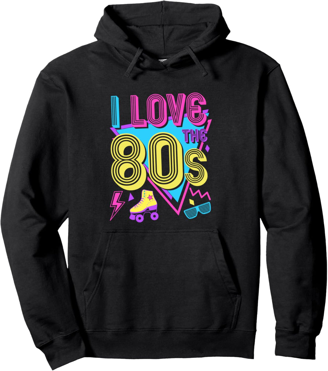 Ich liebe die 80er Pullover Hoodie