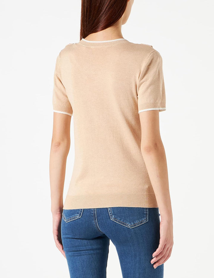 Naf Naf Damen Meryl Pullover S Beige, S Beige