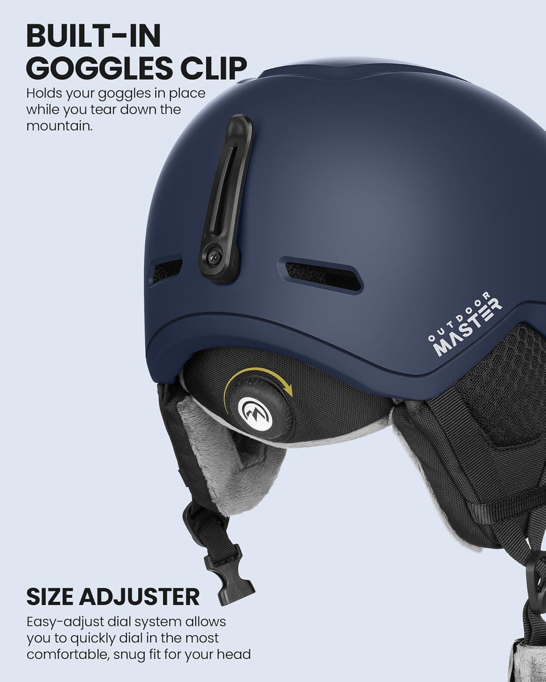 OutdoorMaster MIPS Skihelm, Snowboardhelm für Herren und Damen, Snowboard Helm mit Ventilationssyste