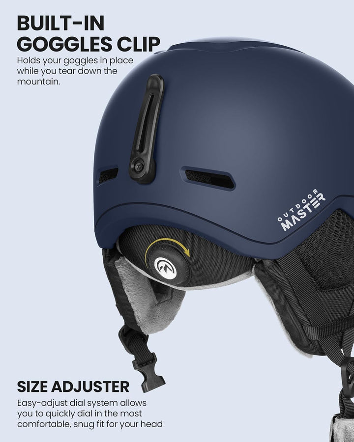 OutdoorMaster MIPS Skihelm, Snowboardhelm für Herren und Damen, Snowboard Helm mit Ventilationssyste
