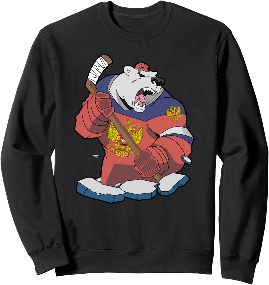 Bär Eishockey Hockey UdSSR Russisch Russland Sweatshirt