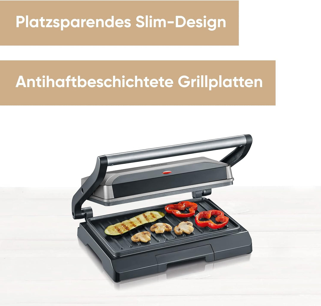 SEVERIN Kontaktgrill für Sandwiches, Steak und als Panini Grill, antihaftbeschichteter Sandwich Make