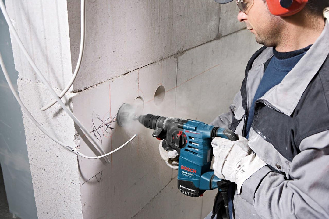 Bosch Professional Bohrhammer GBH 3-28 DFR (inkl. Maschinentuch, Schnellwechselbohrfutter 13mm, Wech