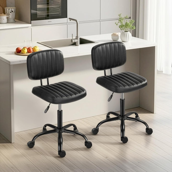 Ergonomischer Rollhocker mit Rückenlehne Arbeitshocker Drehhocker Rollhocker 360° drehbar Höhenverst