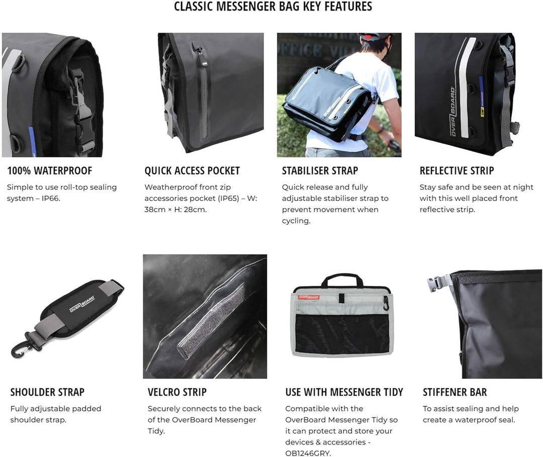Overboard wasserdichte Messenger Bag Kurier Tasche