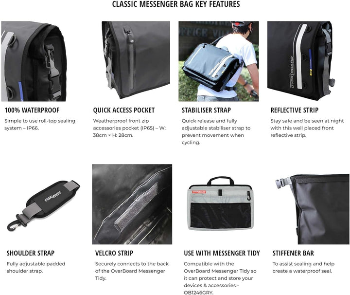 Overboard wasserdichte Messenger Bag Kurier Tasche