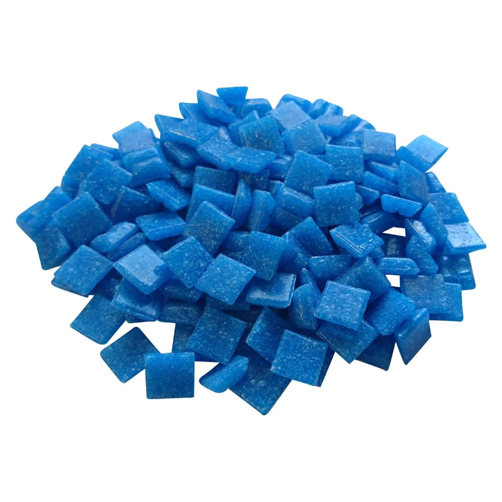 Glasmosaik 900g – Blaue Glassteine zum Basteln & DIY – Bastelset mit Mosaiksteinen für Erwachsene &