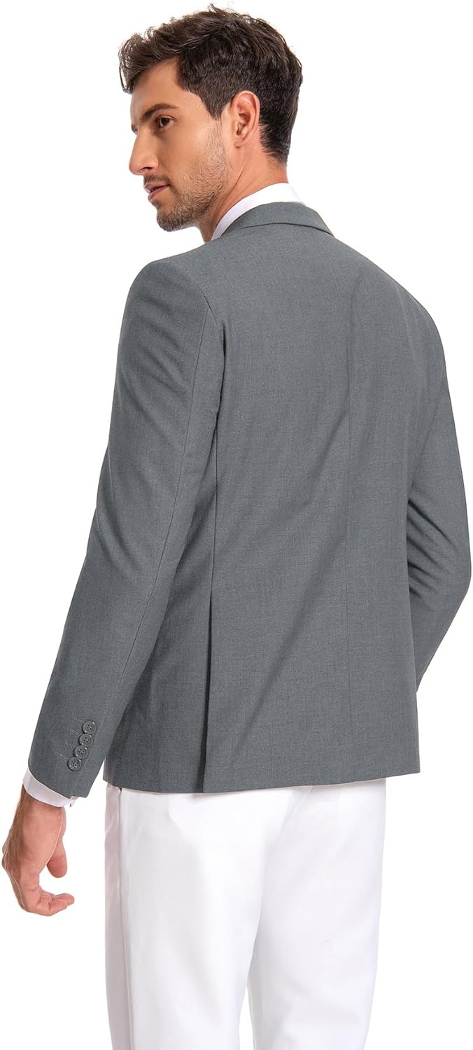 Allthemen Sakko Herren Slim Fit Anzugjacke EIN Knopf Sakko für Business XS Dunkelgrau, XS Dunkelgrau