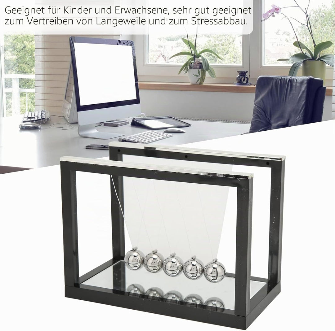 Newton Pendel Schaukel Spielzeug Physik Wissenschaft Gross Newton Cradle Balance Balls mit 5 Eisenku