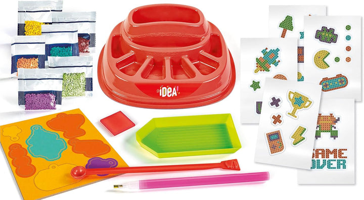 Clementoni - Idea-Sparkly Creations-Game Icons Painting, Diamond Art, Kunst-Set, Labor Edelsteine, K