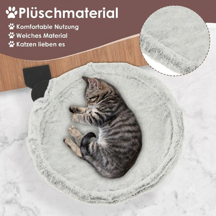 Katzenbett für Schreibtisch, Starke Bequem Katzen-Schreibtischbett bis 20kg, Weiches Katzenliege Sch
