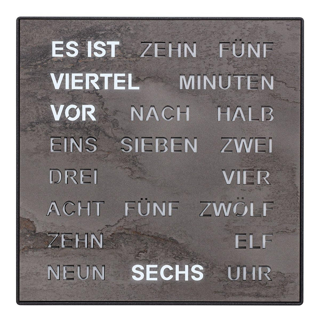 Filius 0401-4 Wortuhr Tisch- und Wanduhr Anthrazit 28 cm