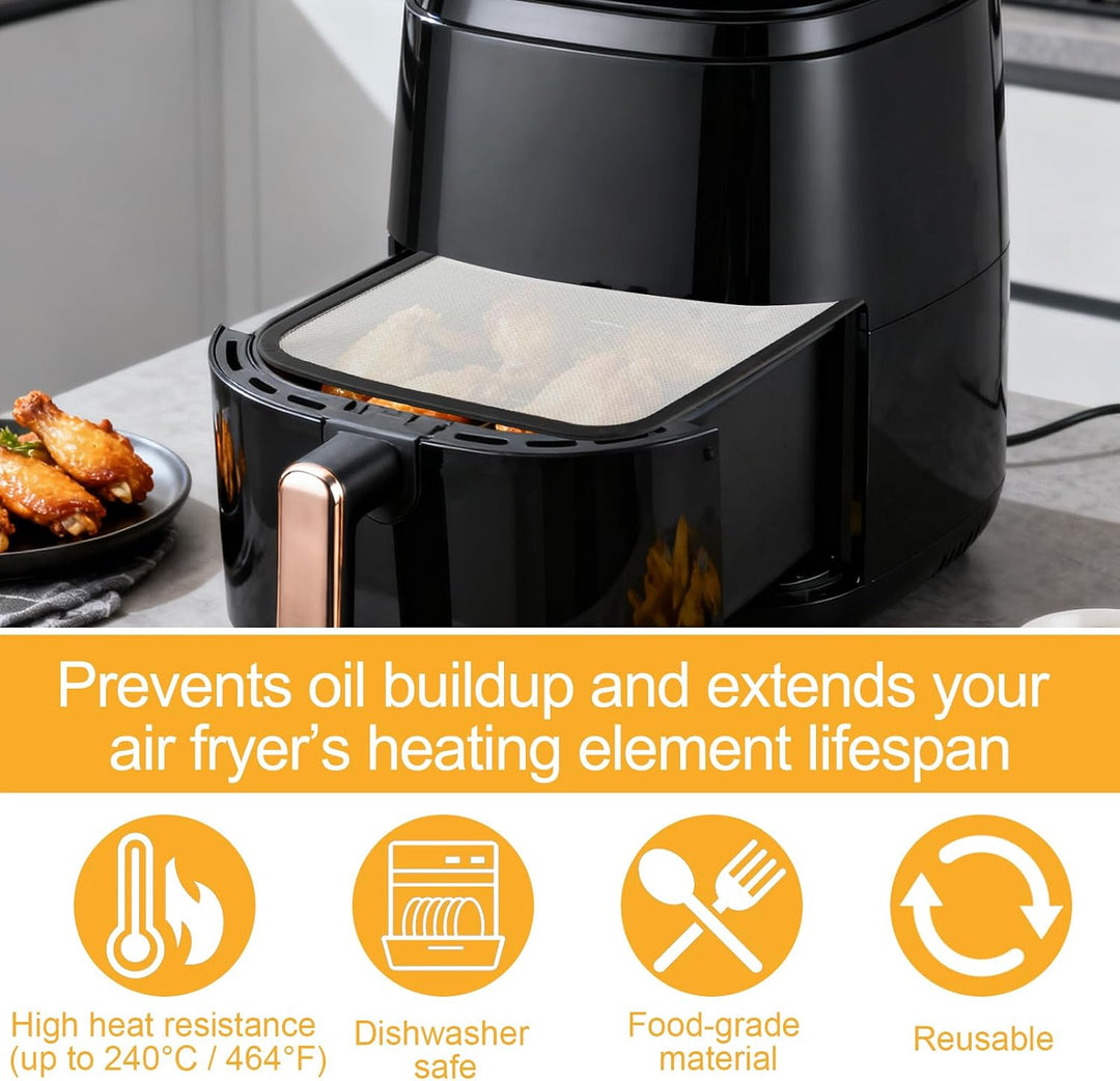 2Pcs Spritzschutz für Cosori Airfryer Heissluftfritteuse CP158 5,5L, TurboBlaze 6,0L, Premium Il 6,2