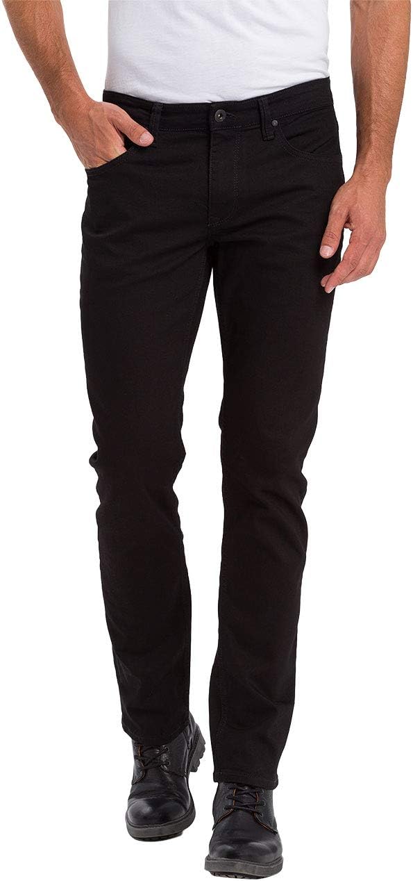Cross Jeans Herren Jeans Jeanshose Stretchjeans Dylan Regular Fit Schwarz Black Crinkle W28-W38 98,5