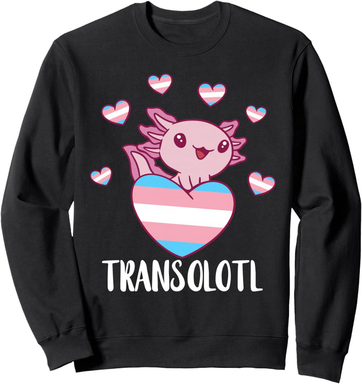 Transgender Happy Axolotl LGBTQ Trans Pride Equality Sweatshirt