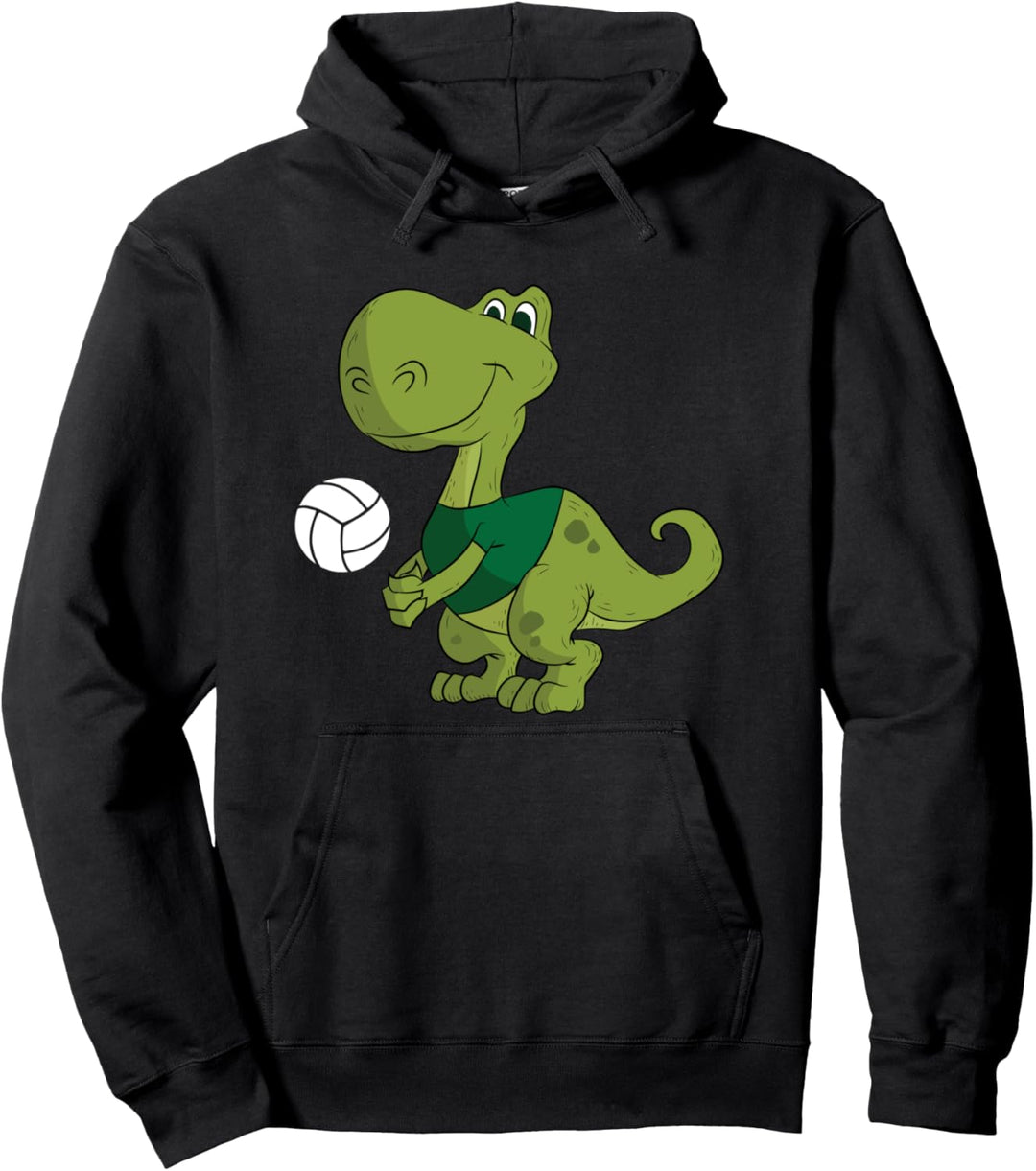 T-Rex Dinosaurier spielt Volleyball Cute Volley Dino Pullover Hoodie