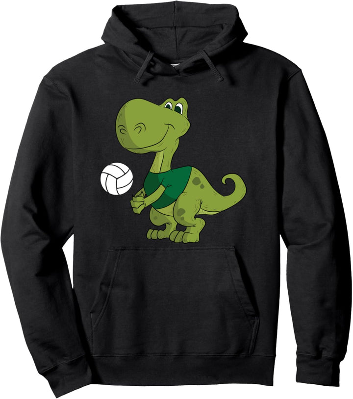T-Rex Dinosaurier spielt Volleyball Cute Volley Dino Pullover Hoodie