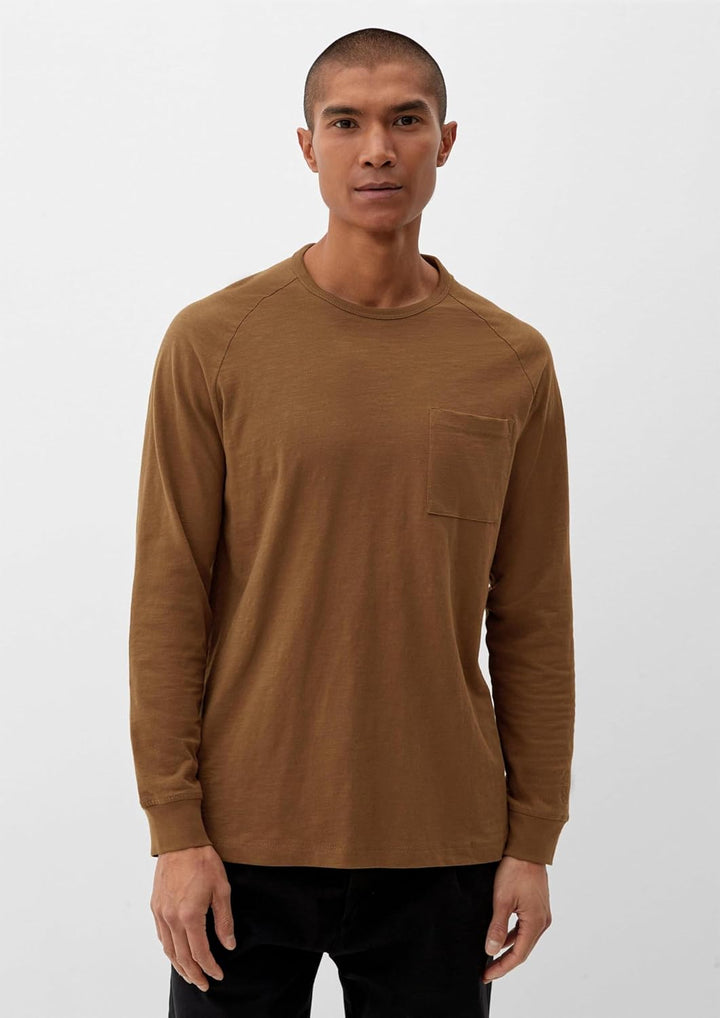 s.Oliver Herren T-Shirt Langarm L 8592_brown, L 8592_brown