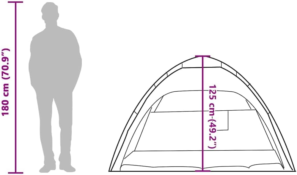 vidaXL Strandzelt, Strandmuschel mit Quick-Release-System, Wasserdicht Campingzelt mit offenem Einga