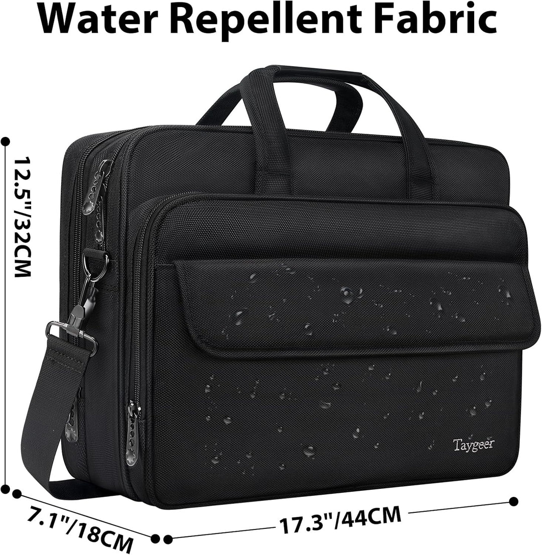 Taygeer Laptoptasche 17 Zoll Business Aktentasche Herren Gross Laptop Notebook Tasche Wasserdicht No