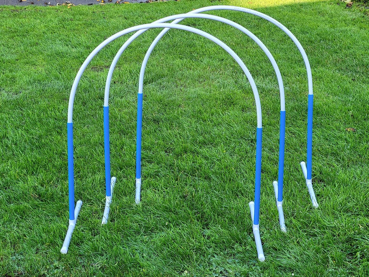 Generisch 3 NADAC Hoopers Bögen mit Ständer (blau), VDH Konform, Fun-Hoopers