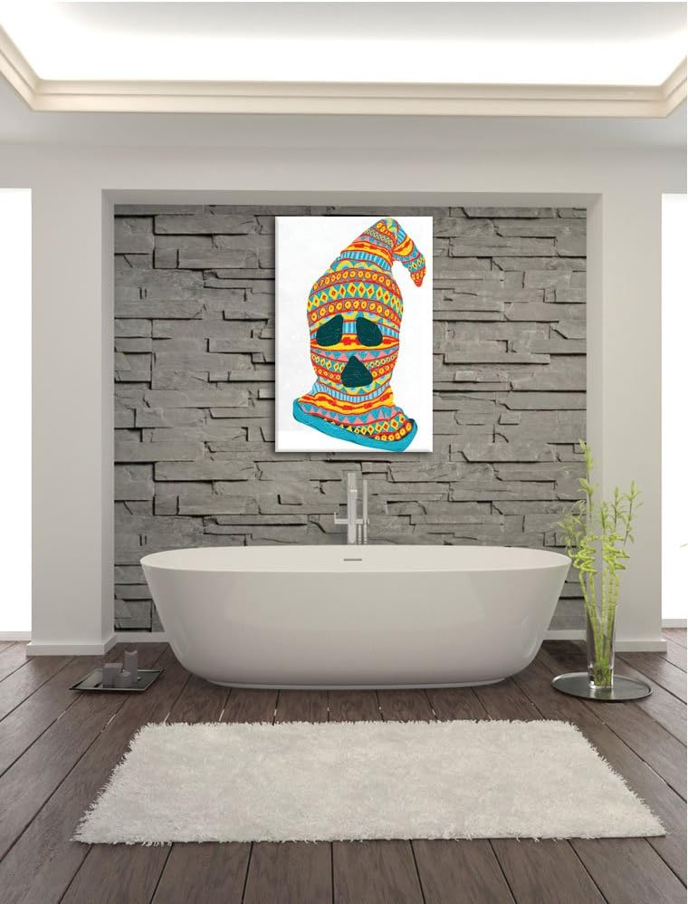 Ghost thief white Bild auf Leinwand, XXL riesige Bilder fertig gerahmt mit Keilrahmen, Kunstdruck au