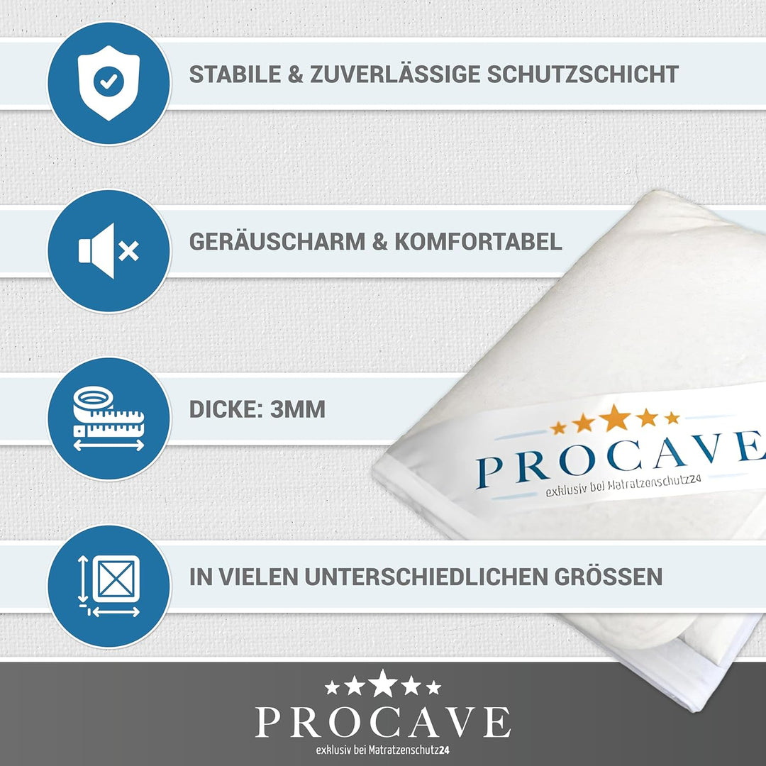 PROCAVE | Hochwertiger Filzschoner für Lattenrost | Schützende Matratzenunterlage 60x190 cm | Atmung