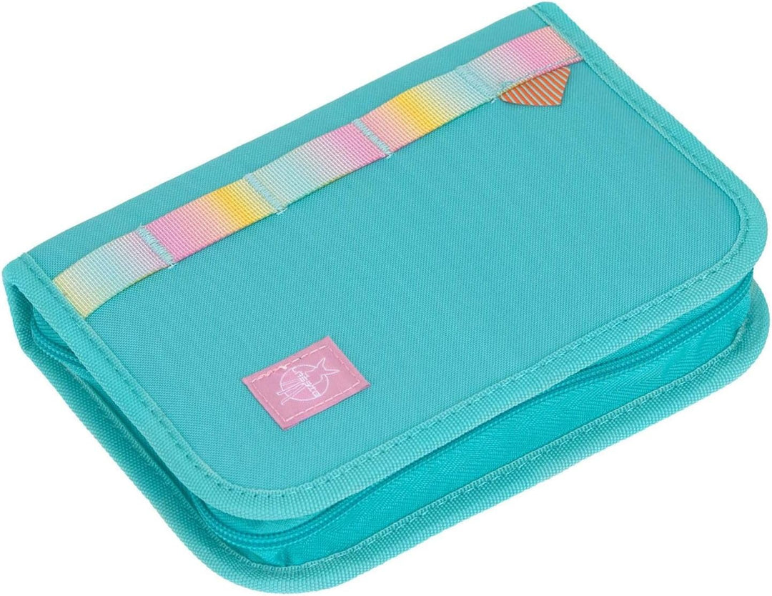 LÄSSIG Schulranzen Regenhülle Unique School Set Slim 7-teilig Turquois türkis