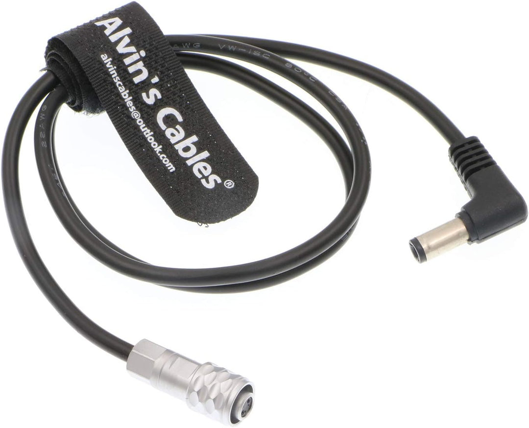 Alvin's Cables BMPCC4K Stromkabel für BMPCC 4K Blackmagic Pocket Cinema Kamera 4K 60CM Rechtwinklig
