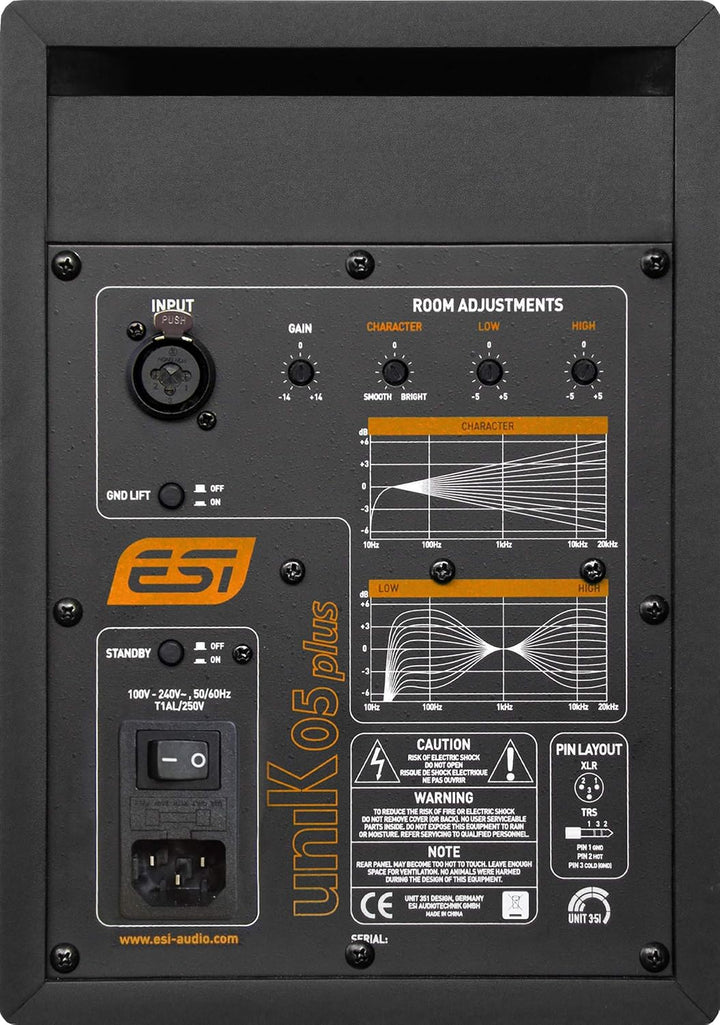 ESI unik 05+ | Professioneller aktiver 5"-Referenz-Studiomonitor, unik 05+