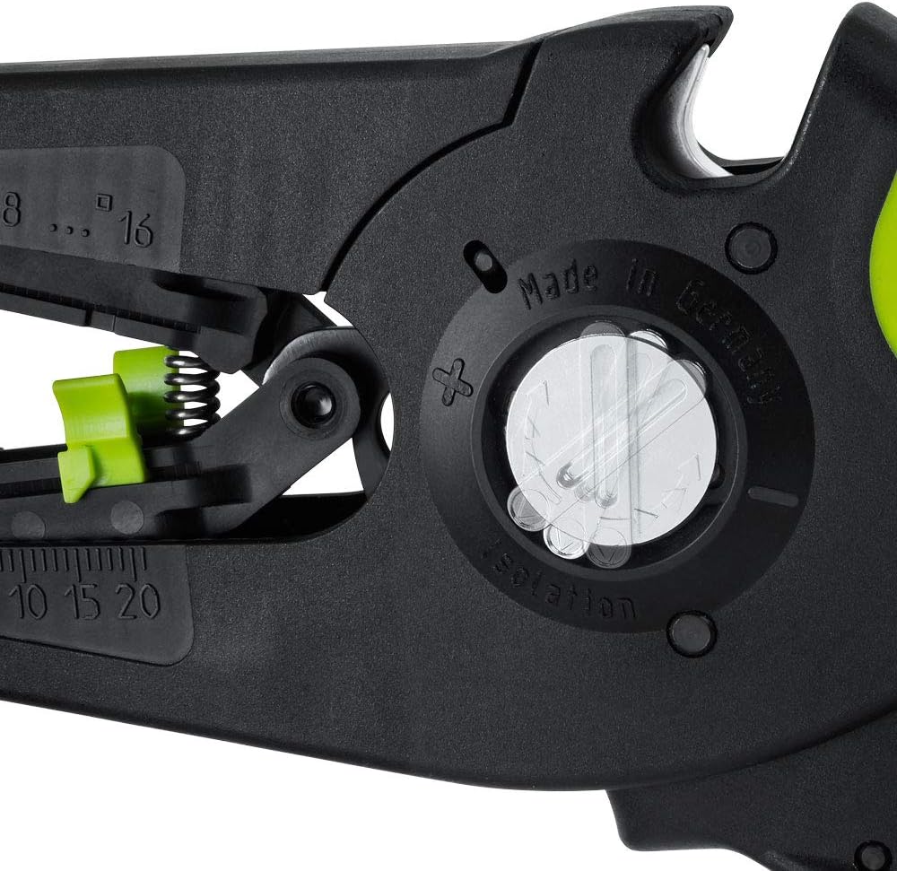 Rennsteig Abisolierzange MultiStrip 16 (Abisolierlänge einstellbar, 0,08 – 16 mm², Länge 195 mm, Mes