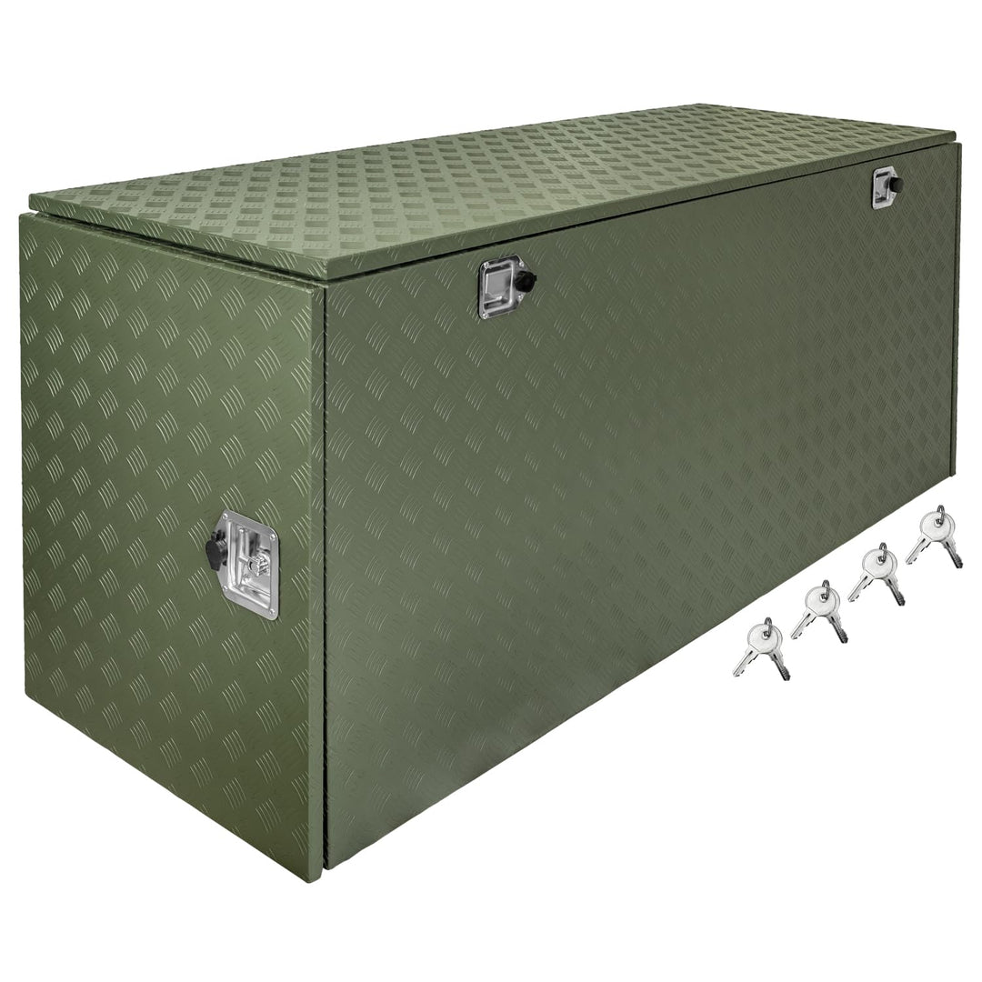 Trucky Deichselbox Grün Werkzeugkasten Truckbox Anhänger Kiste Abschliessbar Alubox Transportbox Wer