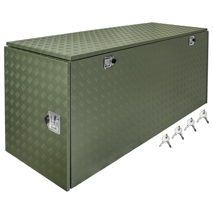 Trucky Deichselbox Grün Werkzeugkasten Truckbox Anhänger Kiste Abschliessbar Alubox Transportbox Wer