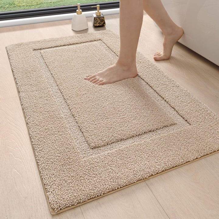 DEXI Badezimmerteppich 60 x 110 cm, Badteppich rutschfest Waschbar, weicher Badematte, Mikrofaser Ab