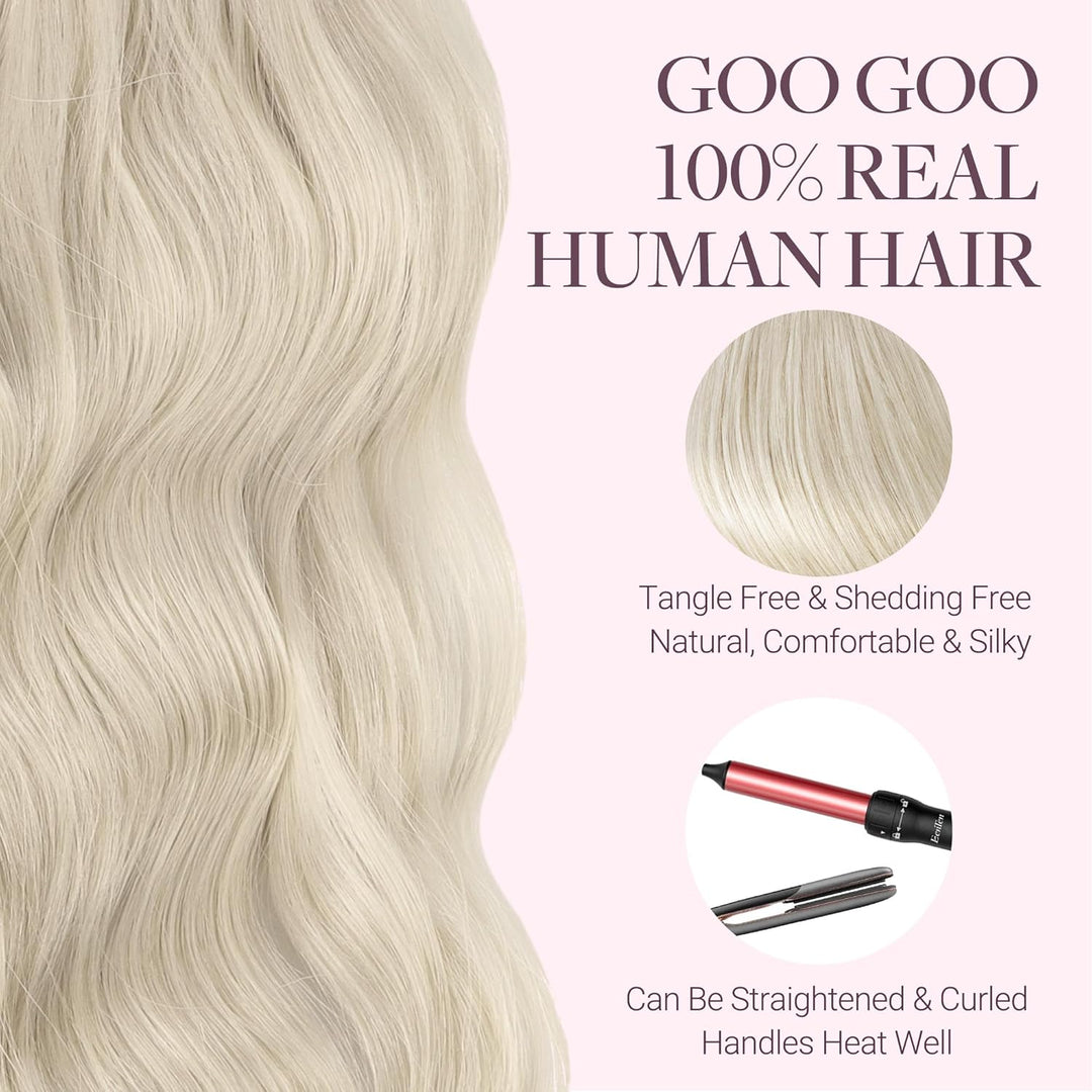GOO GOO Tape in Extensions Echthaar, Tape Extensions Echthaar, 30cm 40g 20pcs, Extensions Echthaar,