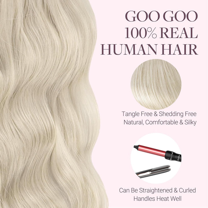GOO GOO Tape in Extensions Echthaar, Tape Extensions Echthaar, 30cm 40g 20pcs, Extensions Echthaar,