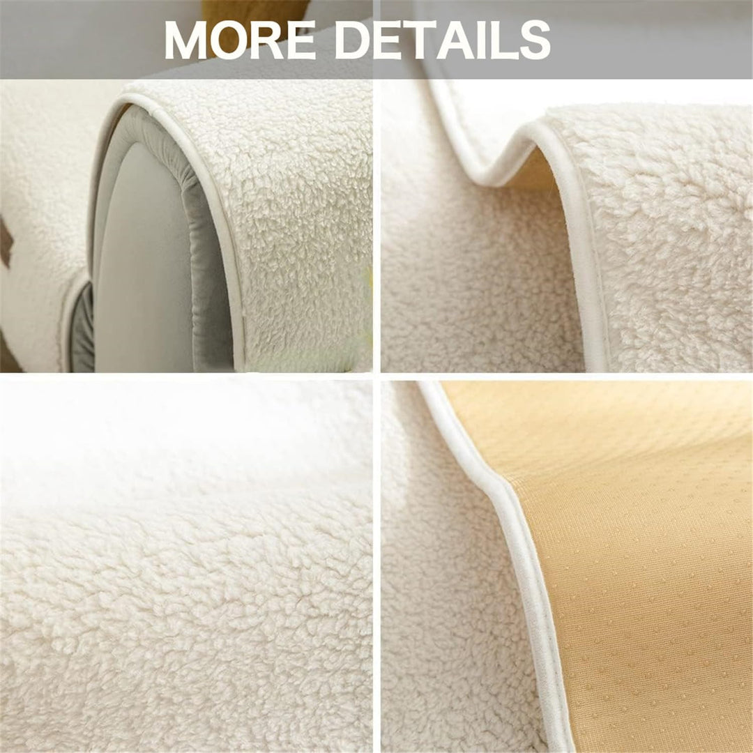 LINGKY Samt Sofabezug 1 2 3 4 Sitzer, L Form Sofaüberwurfe, Ecksofa Sofa überzug Pets Dog Couch über