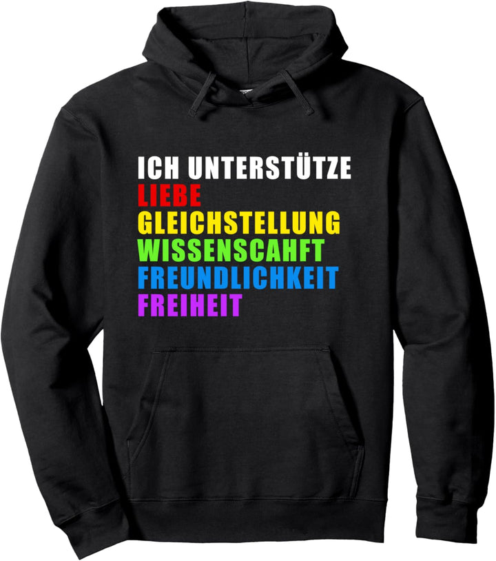Ich Unterstütze Lgbt-Q Liebe Gleichstellung Schwulenstolz Pullover Hoodie