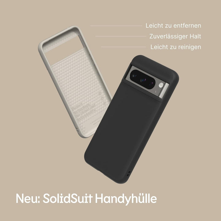 RhinoShield Case kompatibel mit [Pixel 8] | SolidSuit - Stossdämpfende & schlanke Schutzhülle mit Pr