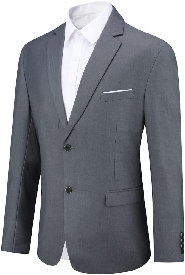 Allthemen Sakko Herren Slim Fit Sportlich Anzugjacke mit Fliege Zwei Knöpfe Herren Blazer für Busine