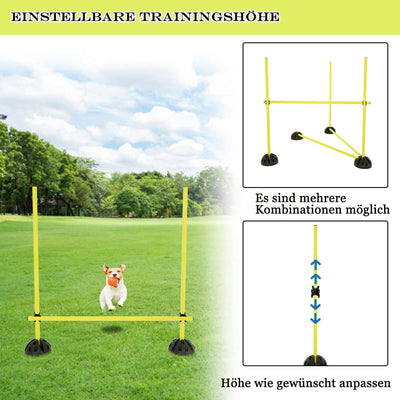 AufuN Agility Sprungstangen-Set, Trainingsstangen für konditionelles, Koordinationshürden für Sprung