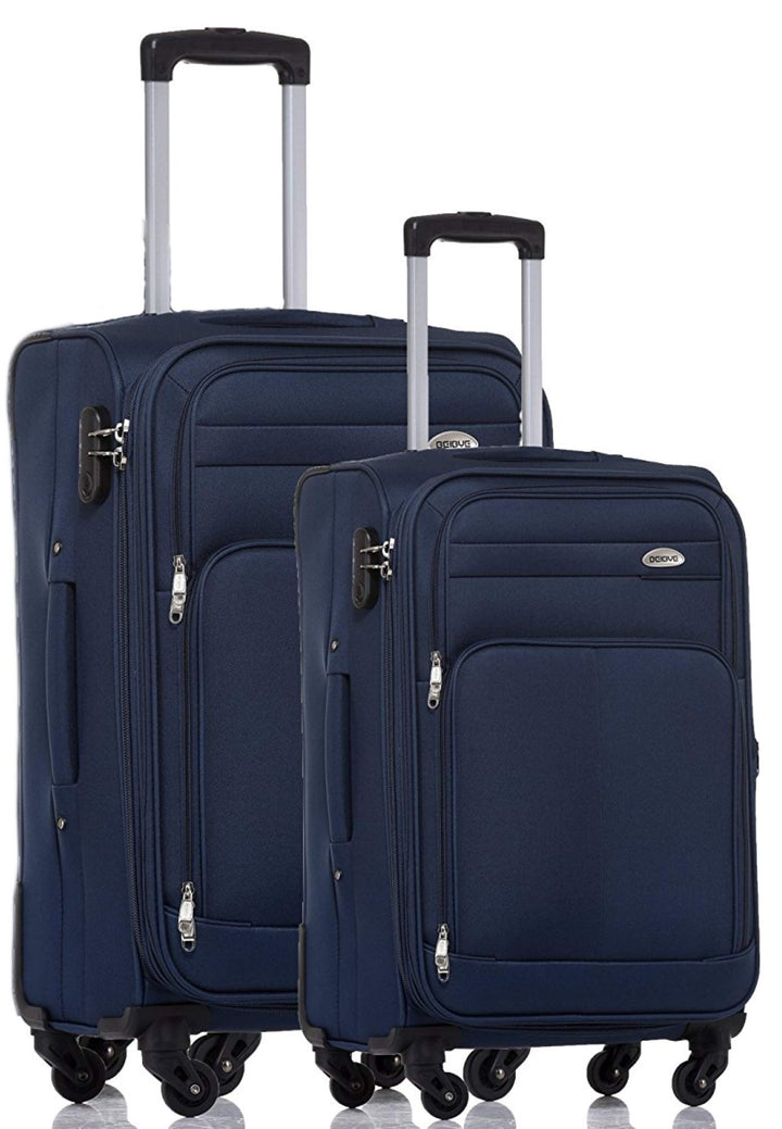 TOP-Trolley-Koffer-Set - 2-teilig - 64+54cm, Dehnfalte, 4 Rollen (Blau)