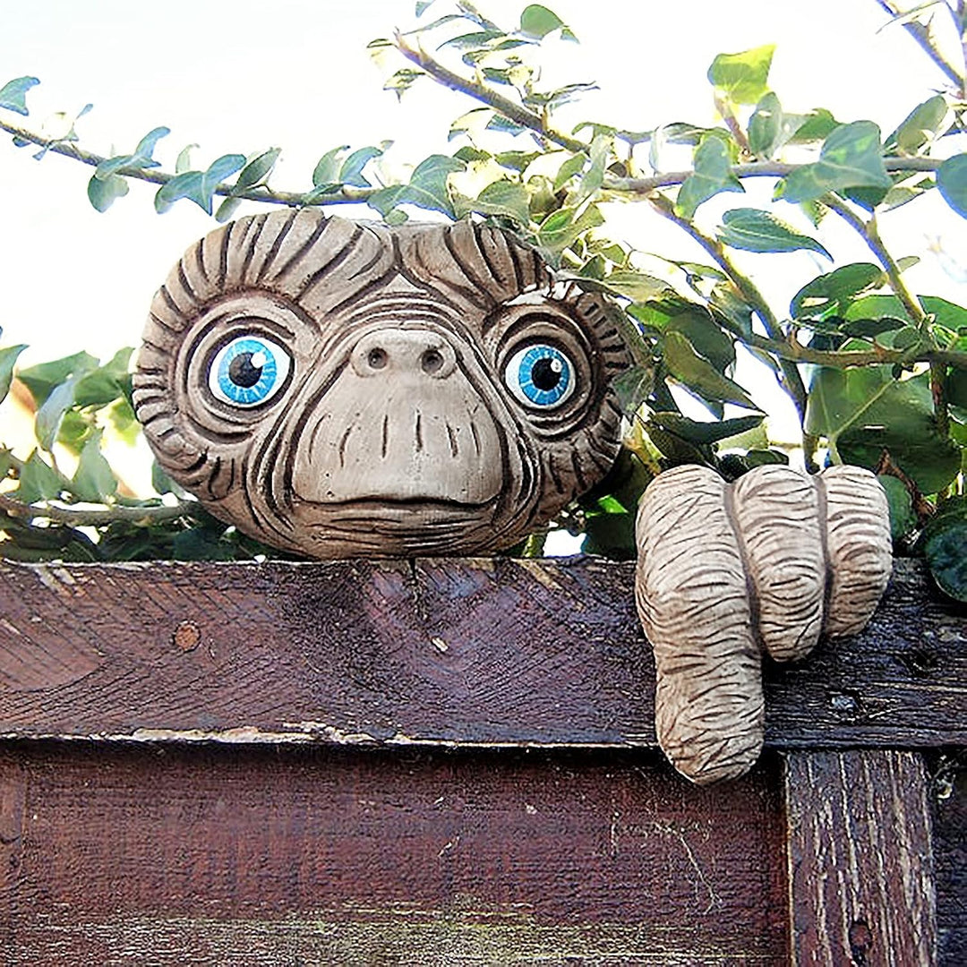 Outdoor Garten Statuen Dekor, Baumgesicht Gartenornamente Outdoor Alien Gartendekoration Gartengesic