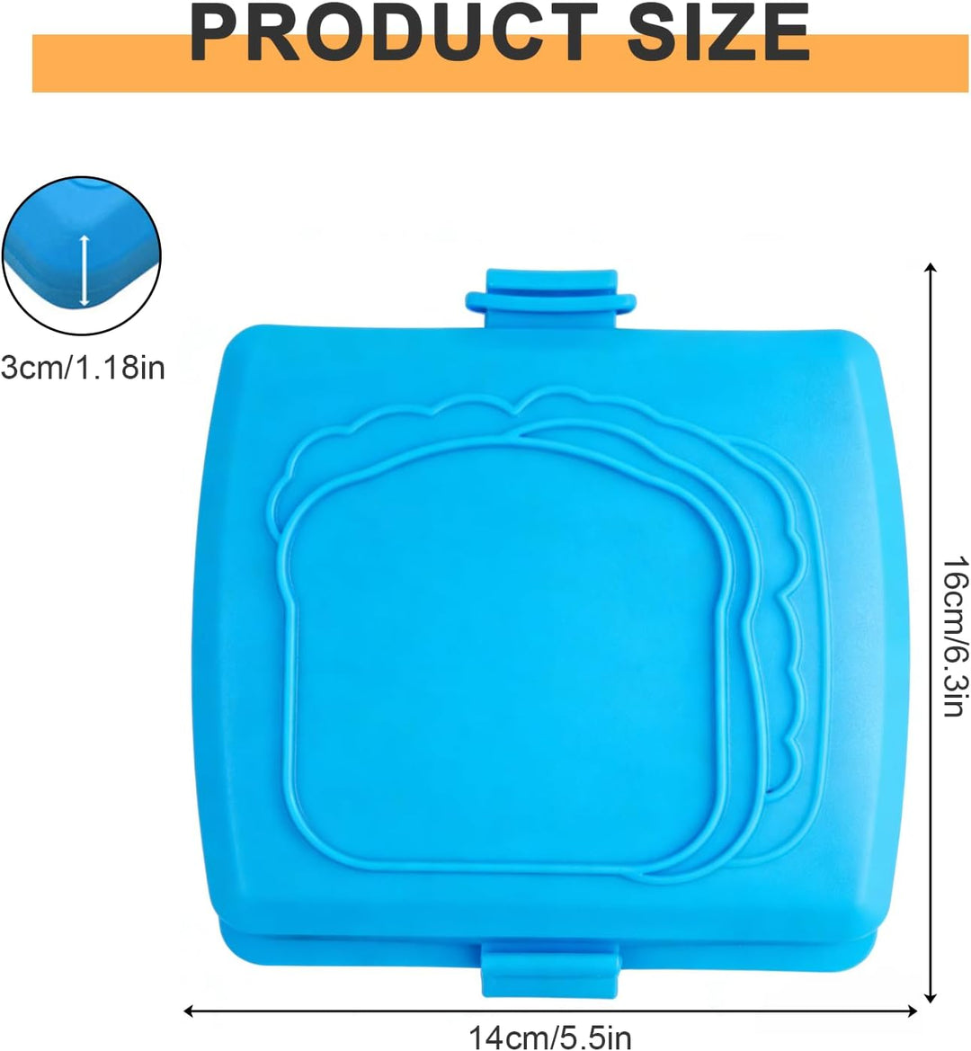 Sandwichmaker Mikrowellen, Silikon Sandwichtoaster 16 x 16 cm, Kontaktgrill Abnehmbare Platten und S
