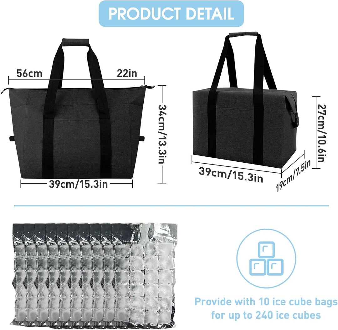 Nvseaty Kühltasche Faltbar 20L - Hält Ihre Lebensmittel Frisch und Kühl - Perfekt für Camping und Pi