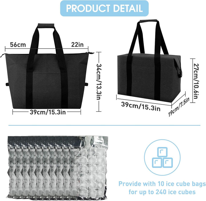 Nvseaty Kühltasche Faltbar 20L - Hält Ihre Lebensmittel Frisch und Kühl - Perfekt für Camping und Pi