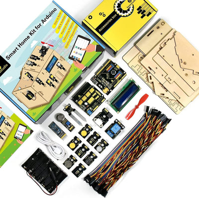 KEYESTUDIO Smart Home IoT Kit for Arduino for UN0 R3, Electronics Home Automation Coding Toys, Learn